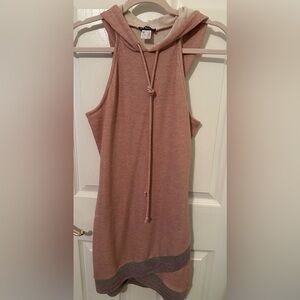 Casual/sporty, sleeveless, dress with hoodie.  Size Small.